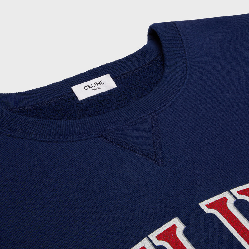 celine paris loose sweatshirt in cotton fleece 3