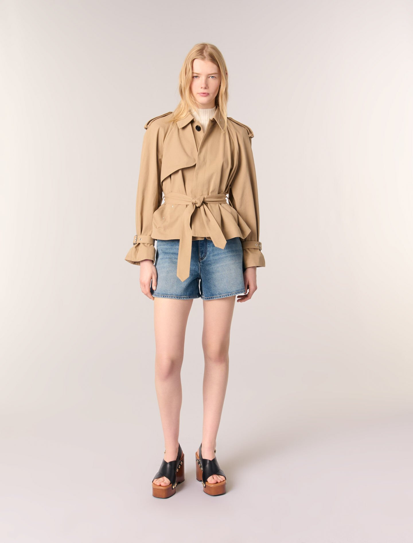 Short studded trench coat - 2