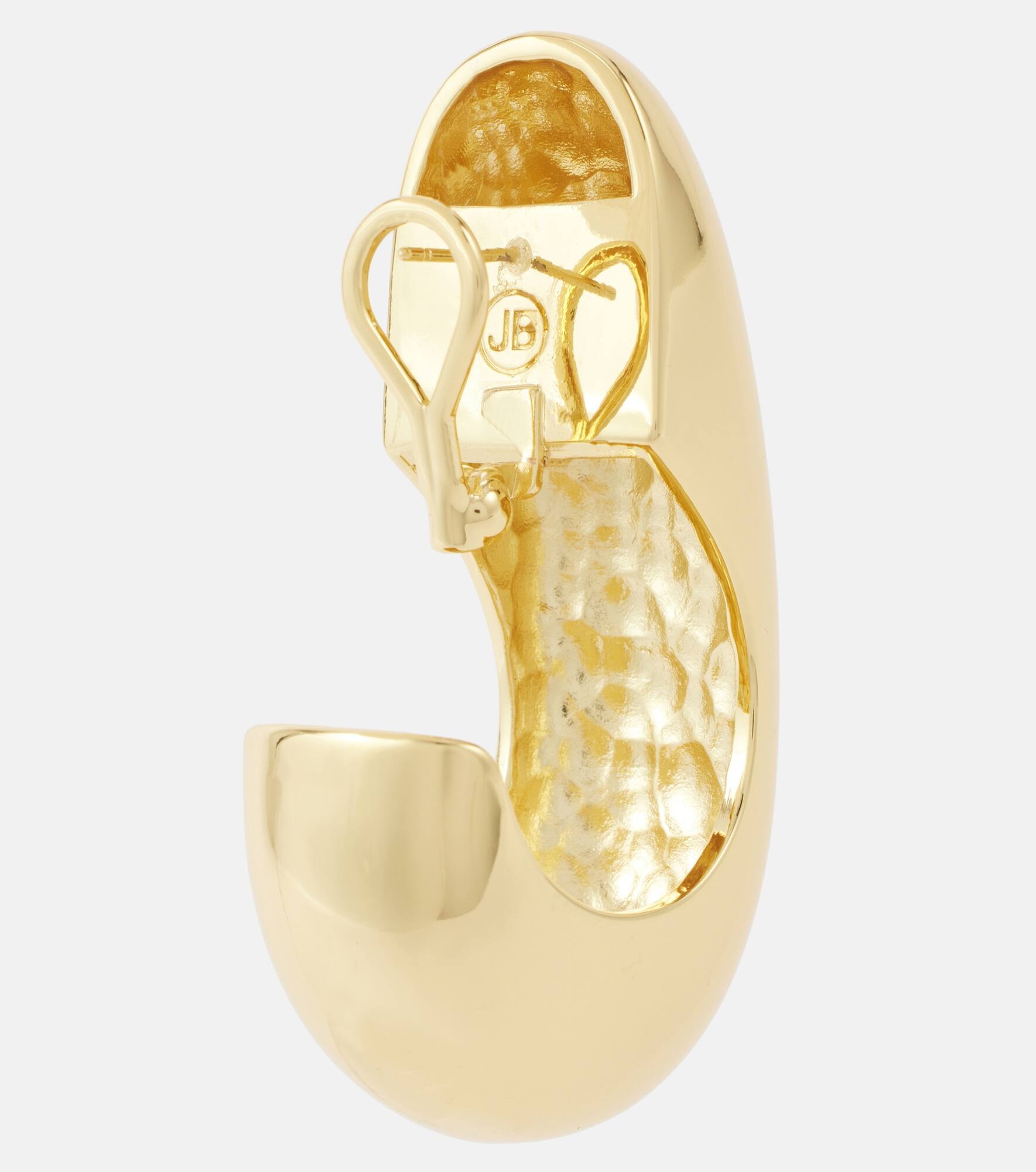 Nimah gold-plated hoop earrings - 5