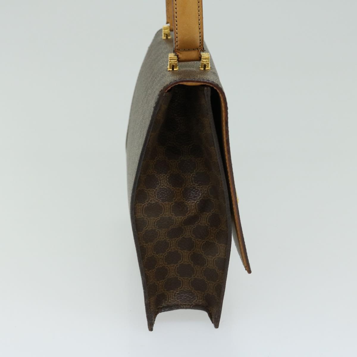 CELINE Macadam Canvas Hand Bag Pvc Brown - 3