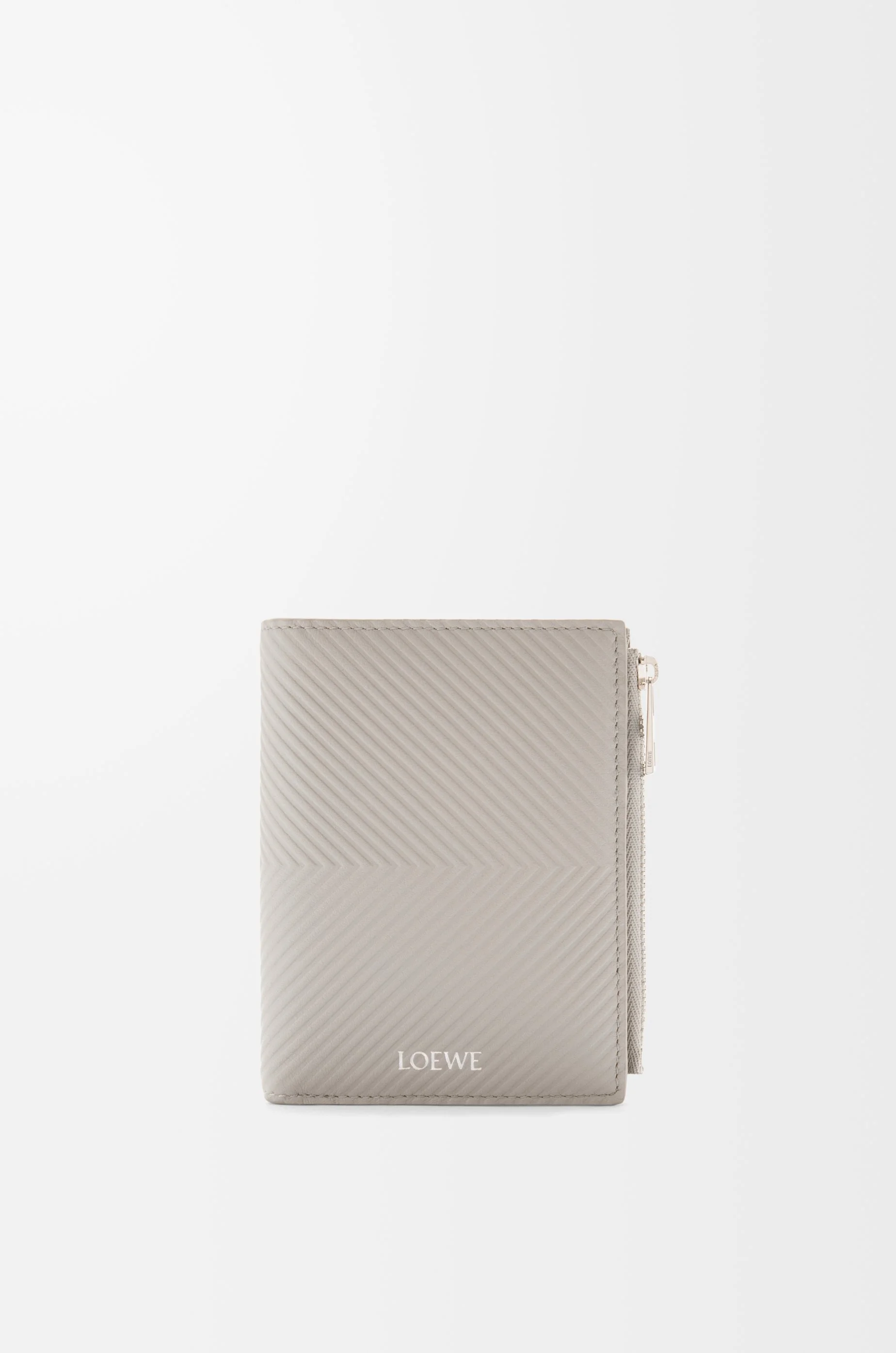 Slim compact walllet in textured classic calfskin - 1