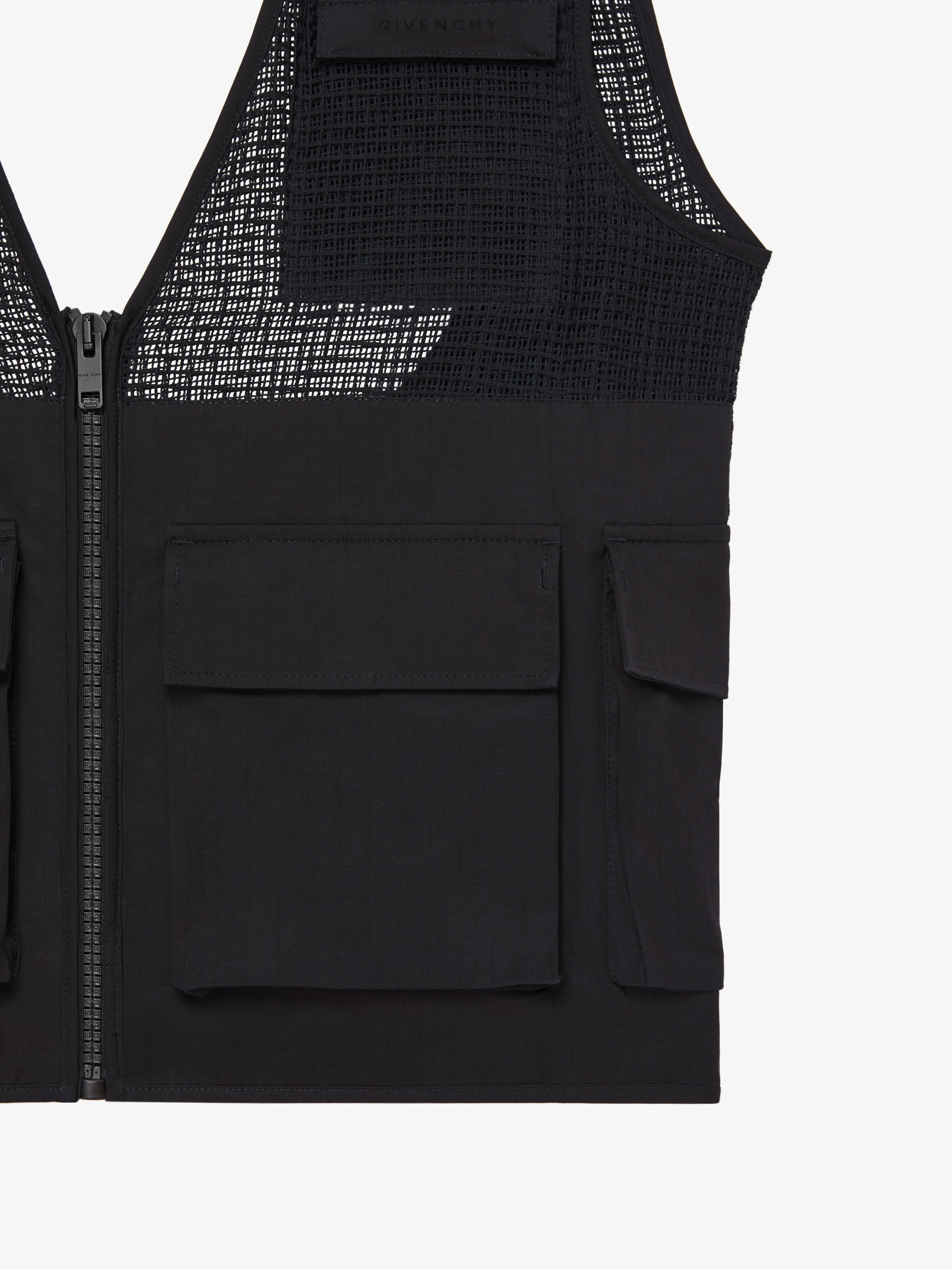 SLEEVELESS CARGO JACKET IN COTTON - 7