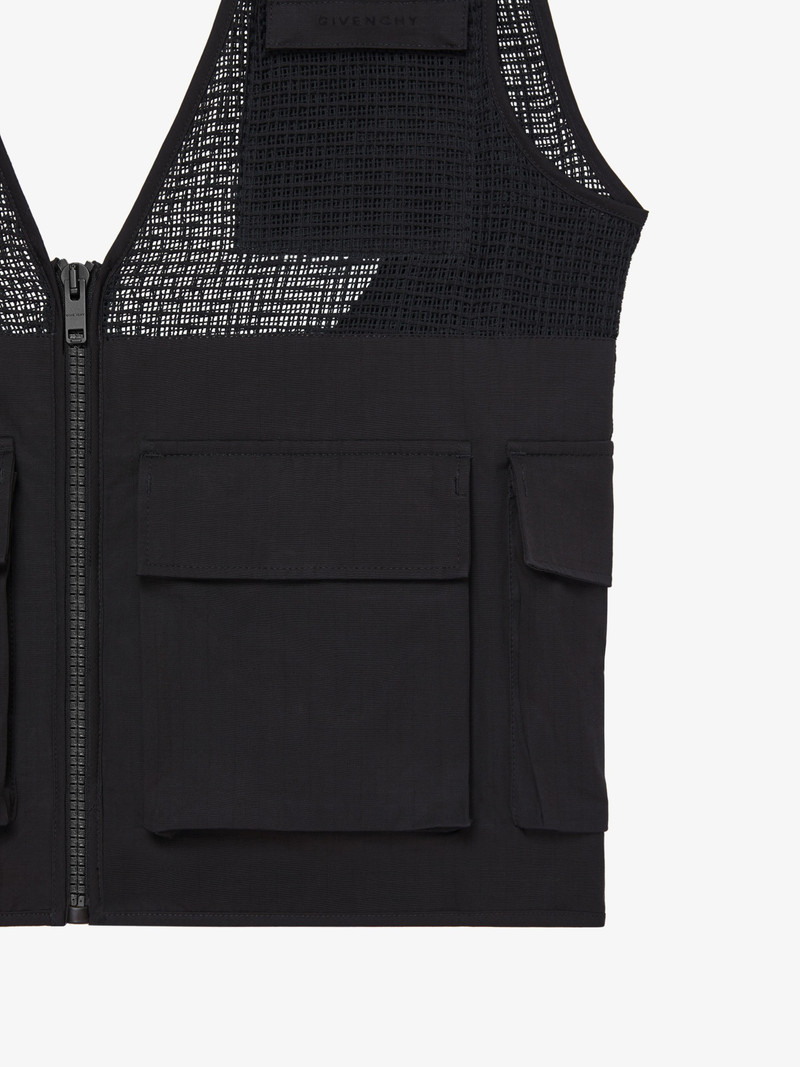 SLEEVELESS CARGO JACKET IN COTTON 7