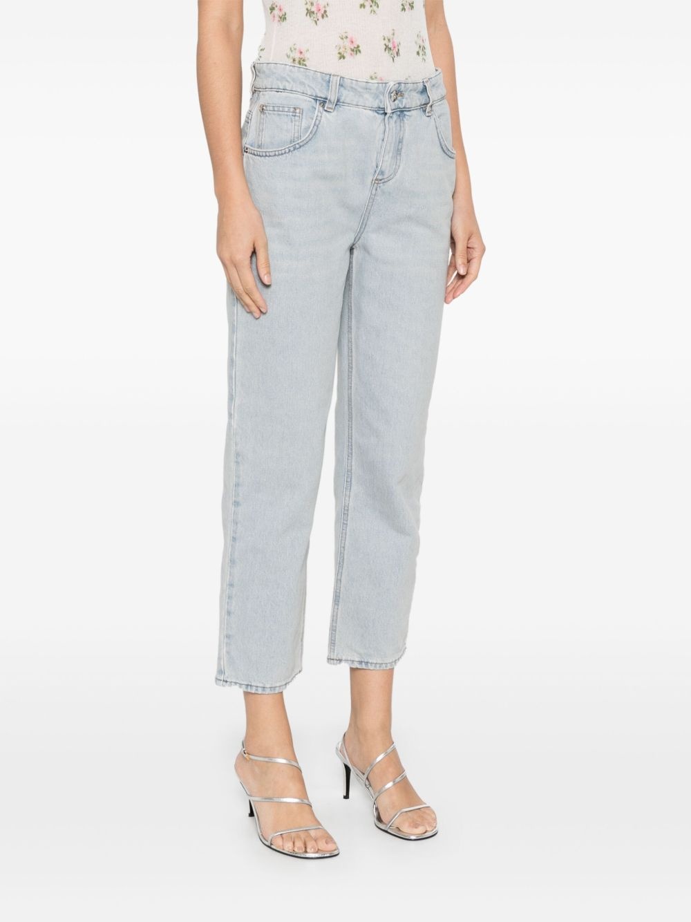 logo-embroidered jeans - 3