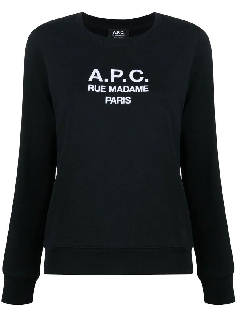 Tina logo-embroidered cotton sweatshirt 1