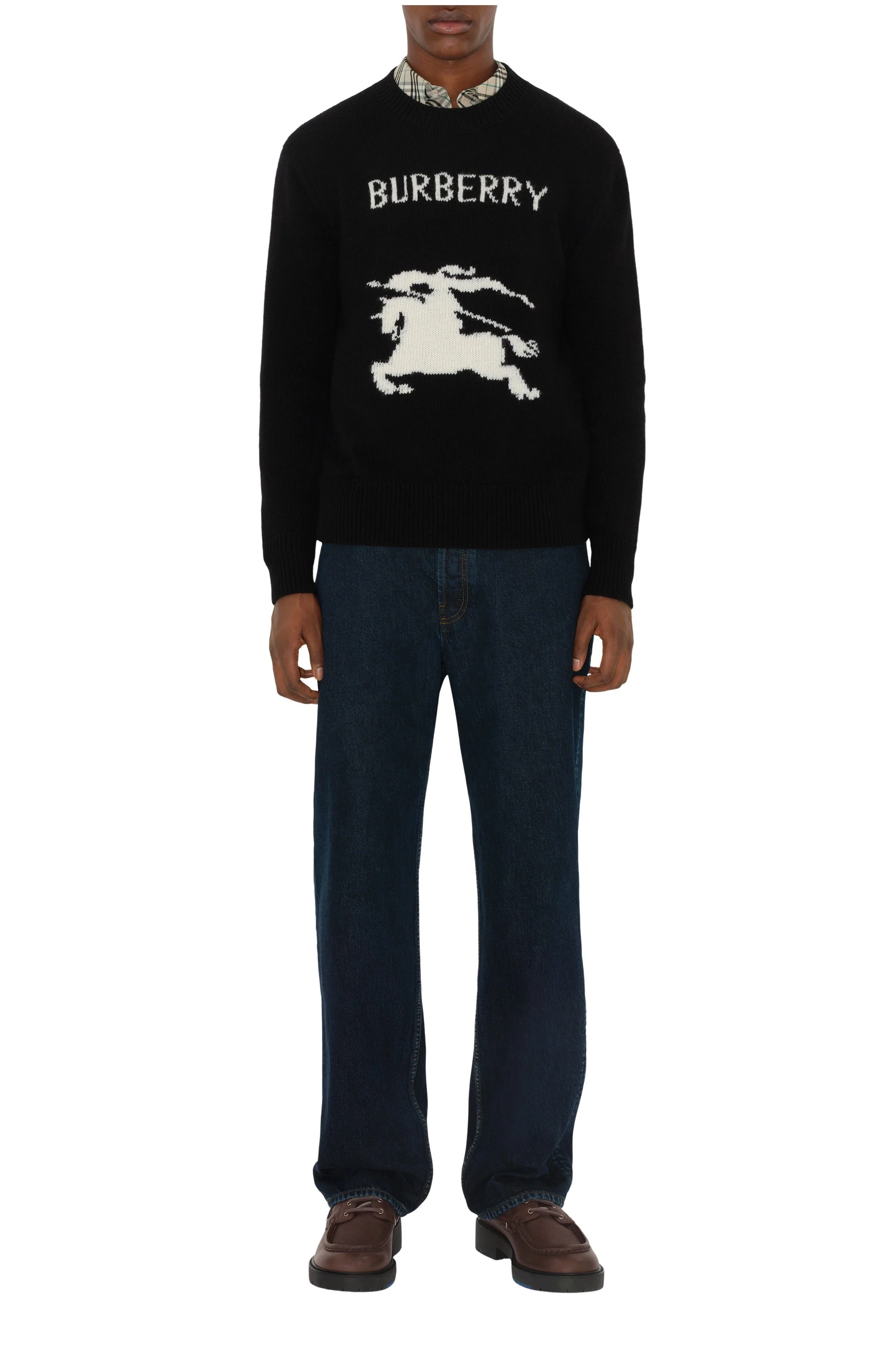burberry EKD Wool Cashmere Sweater in Black at Nordstrom - 1