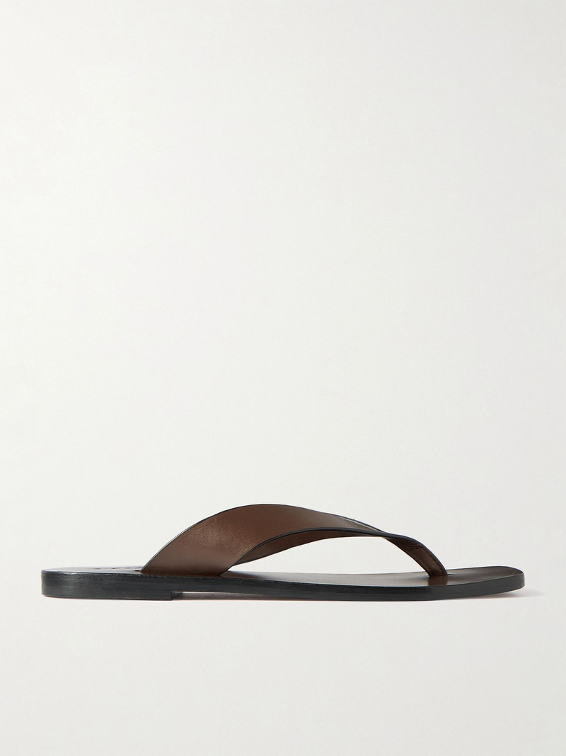 Kinto leather flip flops Brown 1