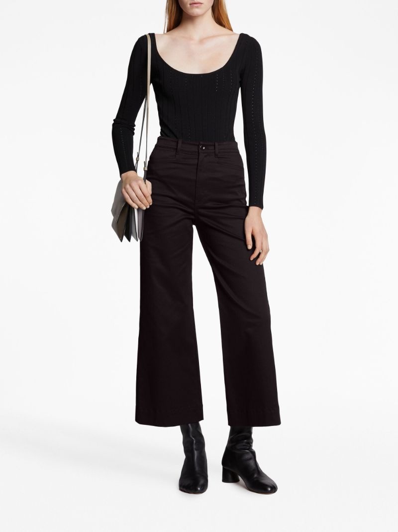 Sadie wide-leg cropped trousers - 3