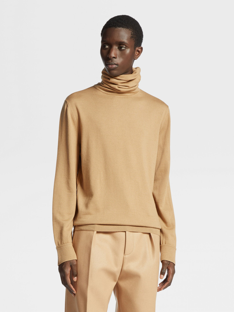 ZEGNA BEIGE WOOL TURTLENECK outlook
