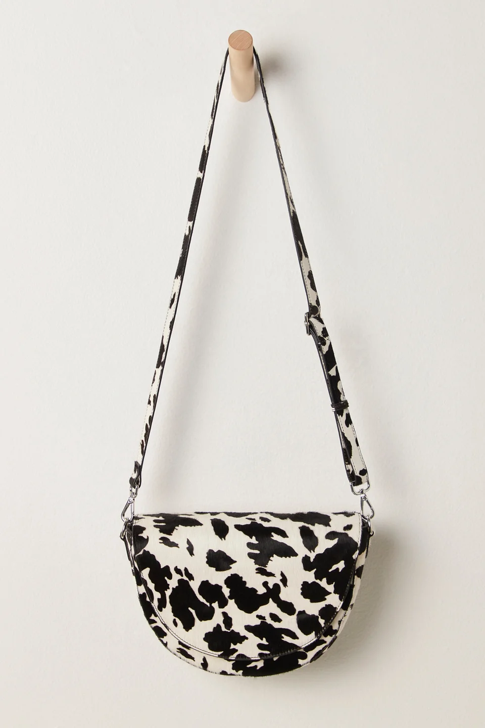 Intentionally Blank Michigan Half Moon Cowhide Crossbody Bag - 1