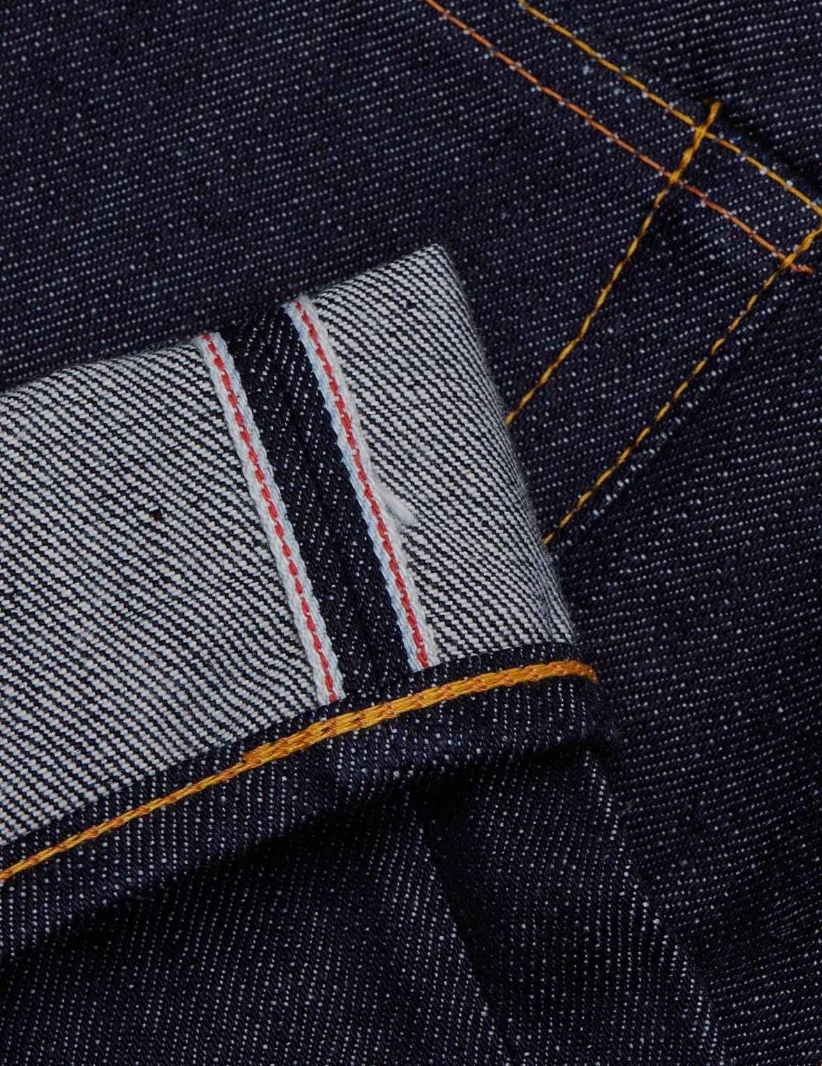 HANDPAINTED SEAGULL SLIM FIT RAW DENIM SELVEDGE JEANS - 5