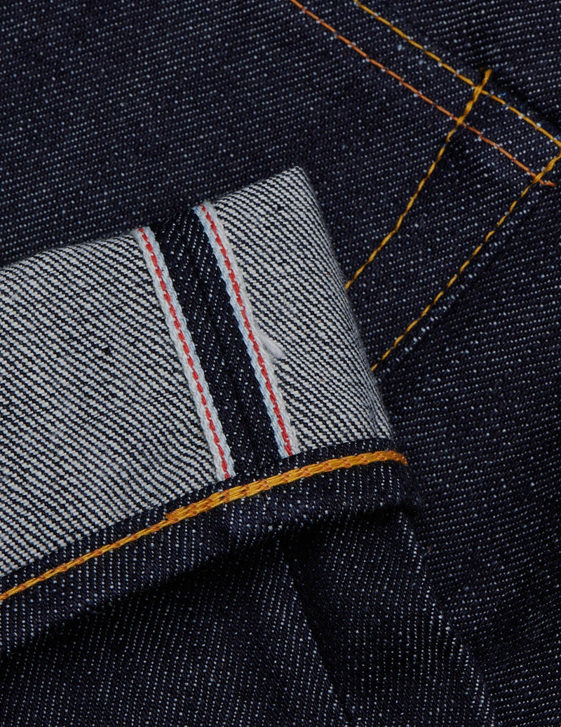 HANDPAINTED SEAGULL SLIM FIT RAW DENIM SELVEDGE JEANS 5