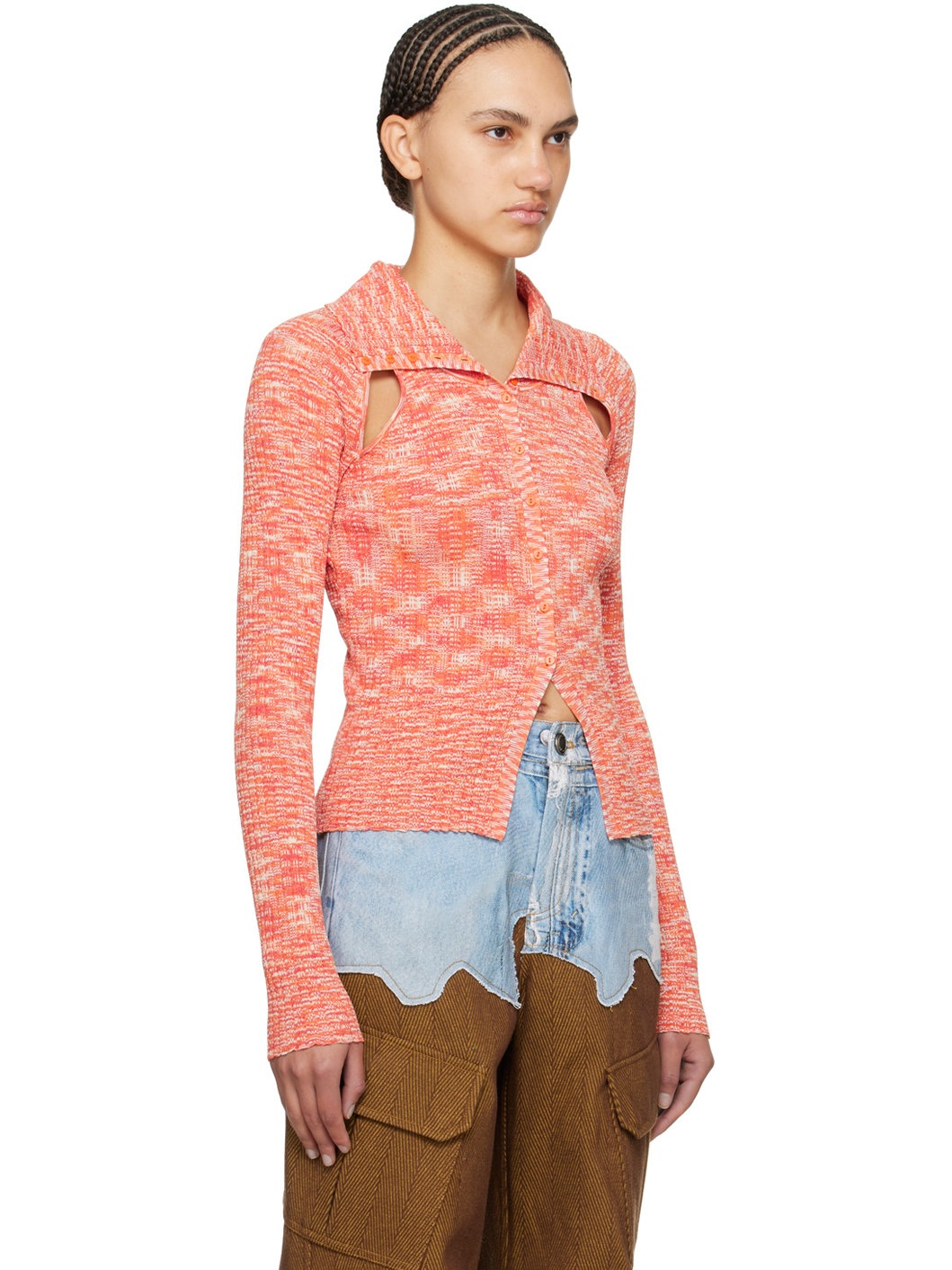 Orange Rozy Cardigan - 2