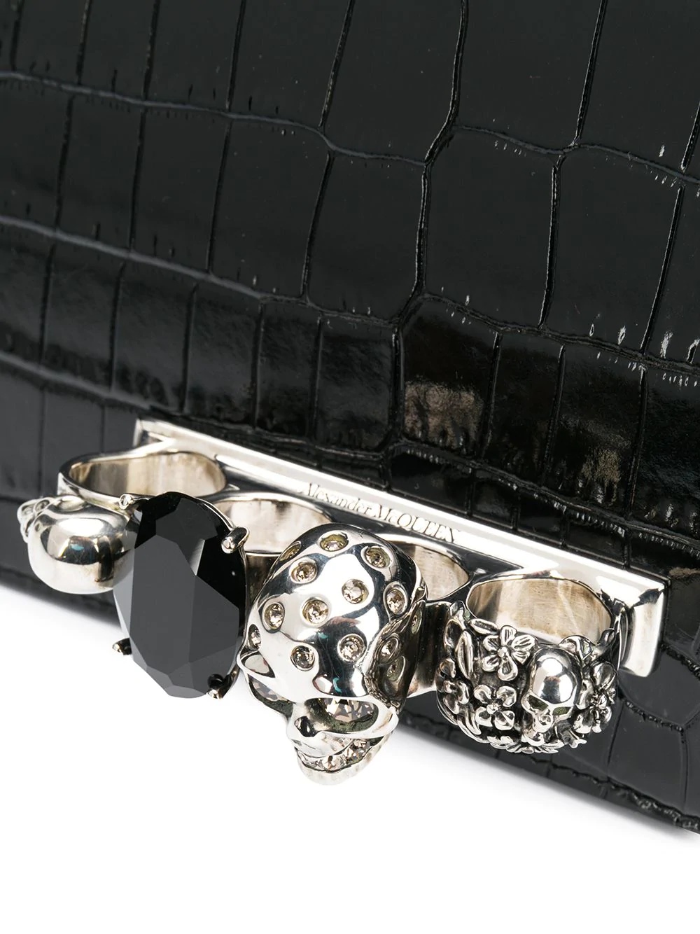 small Jewelled 4-ring satchel - 4