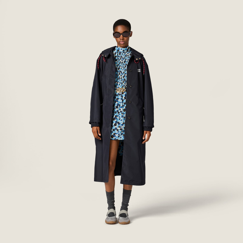 Miu Miu Technical fabric coat outlook