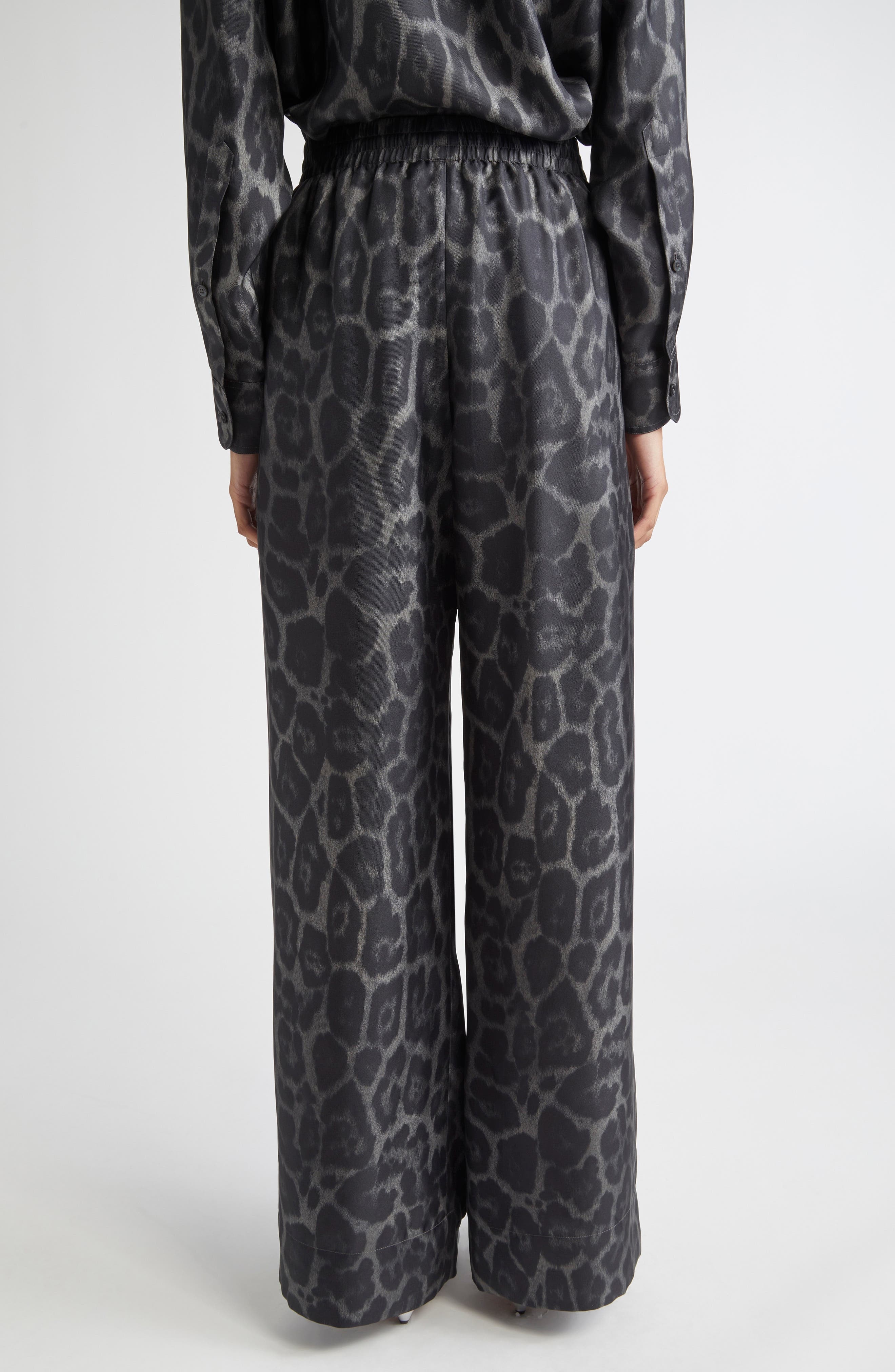 Stella McCartney Leopard Print Silk Pajama Pants in 1230 - 3
