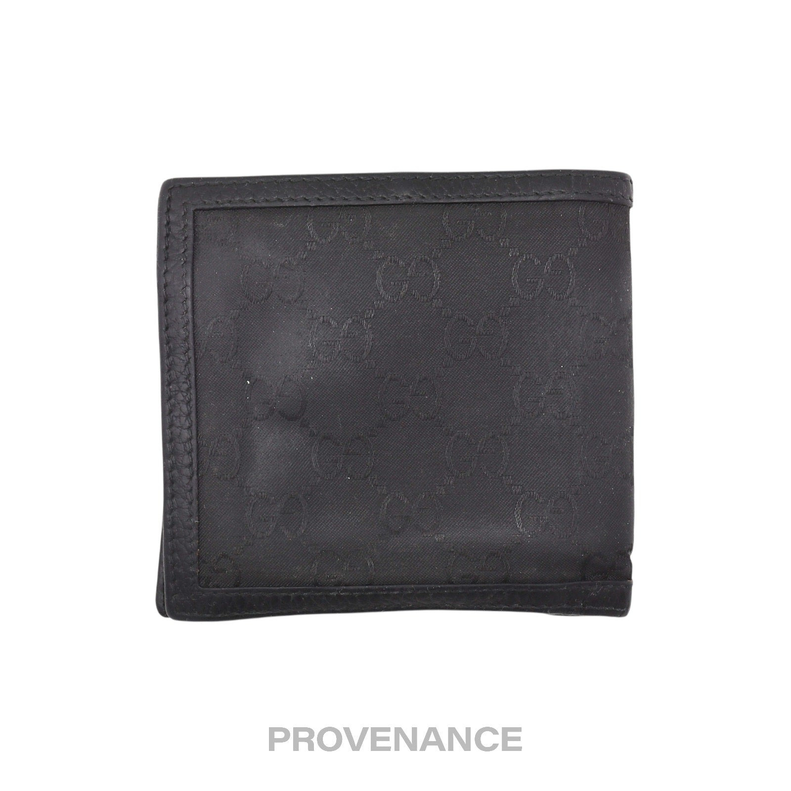 Gucci Web Bifold Wallet - GG Canvas Black Leather - 2