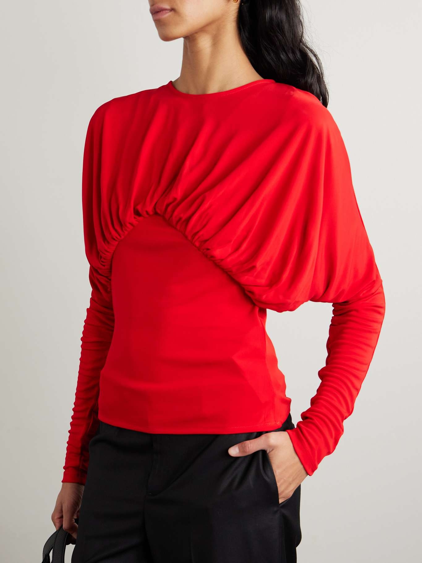 Anve ruched jersey top - 3