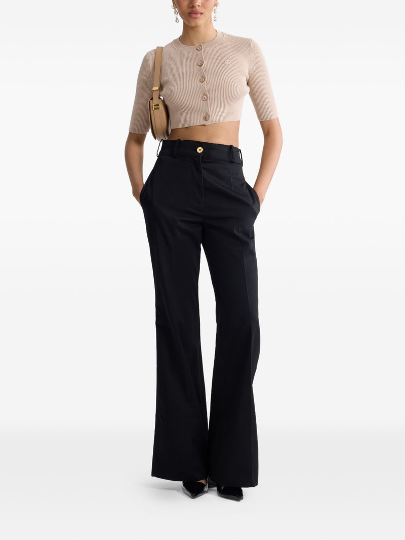 PATOU ribbed button-fastening cropped cardigan outlook