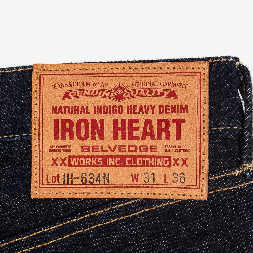 IH-634N 17oz Selvedge Denim Straight Cut Jeans - Natural Indigo - 8