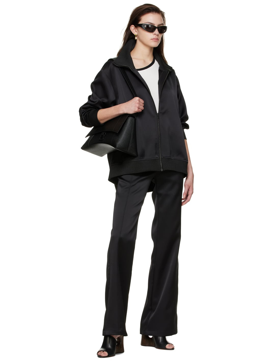 Black Polyester Trouseres - 4