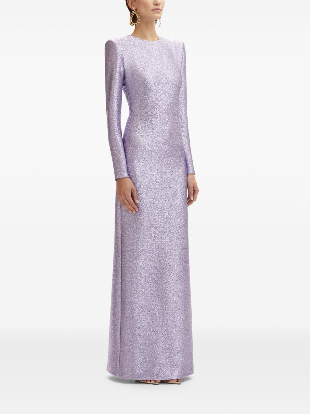 lamé-effect column maxi dress - 3