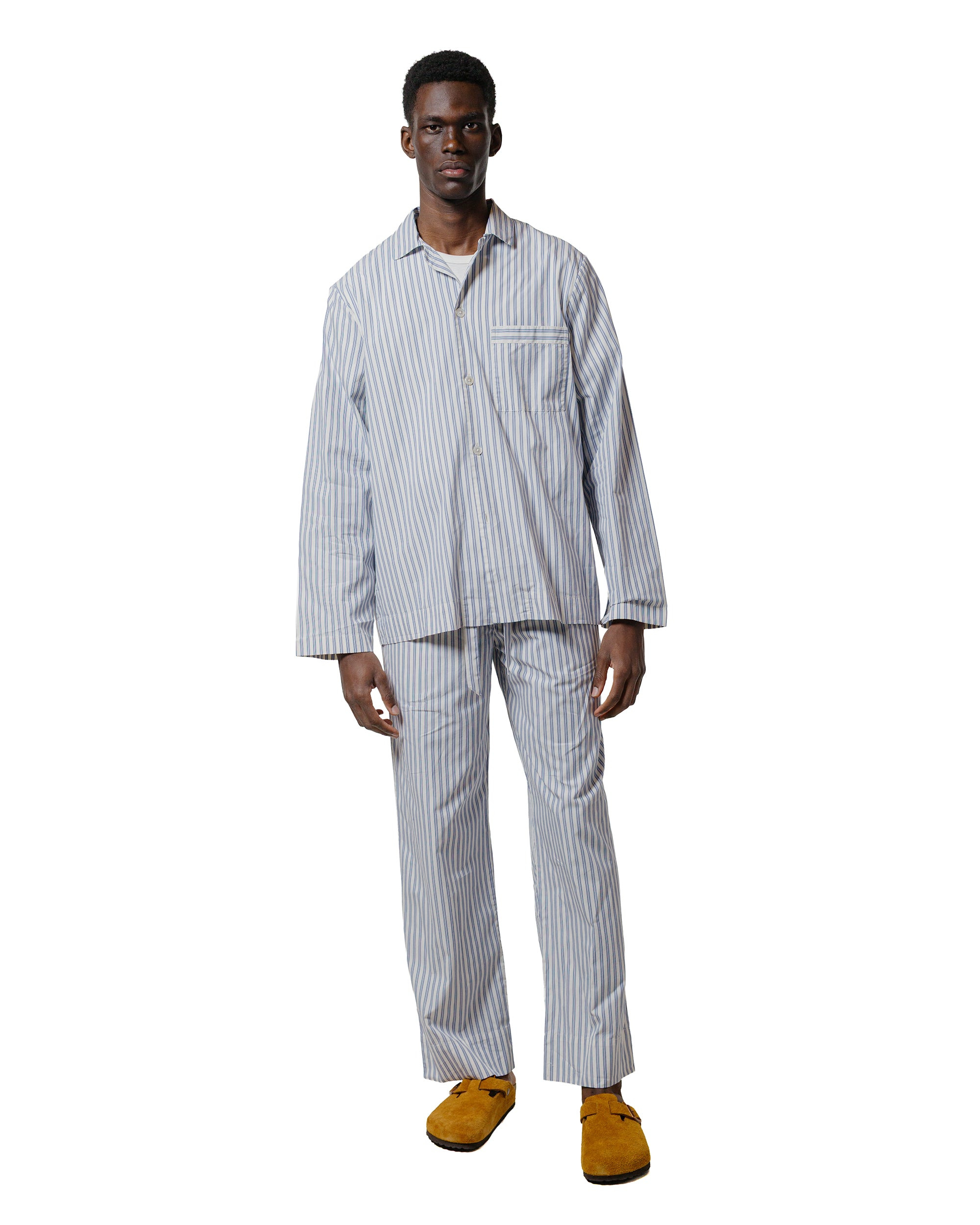 Tekla Poplin Pyjama Shirt Skagen Stripes - 4