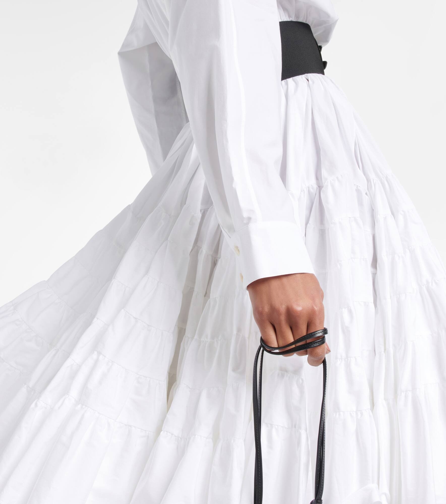 Belted cotton poplin shirt - 6