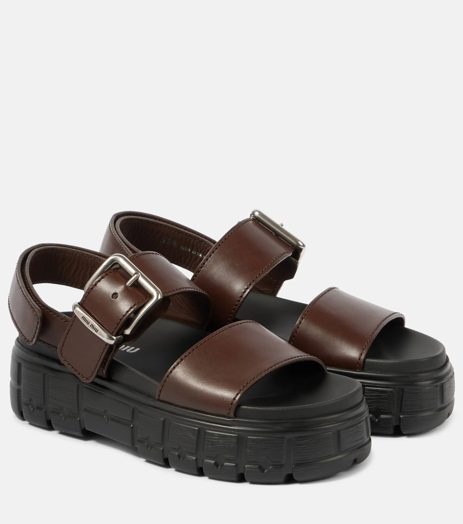 50 leather platform sandals - 1