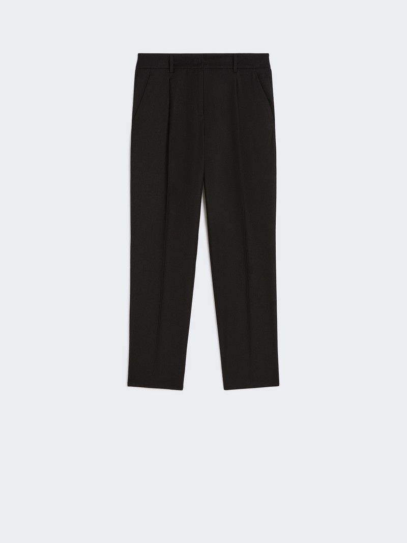 CALDAIA Wool flannel cigarette trousers 1