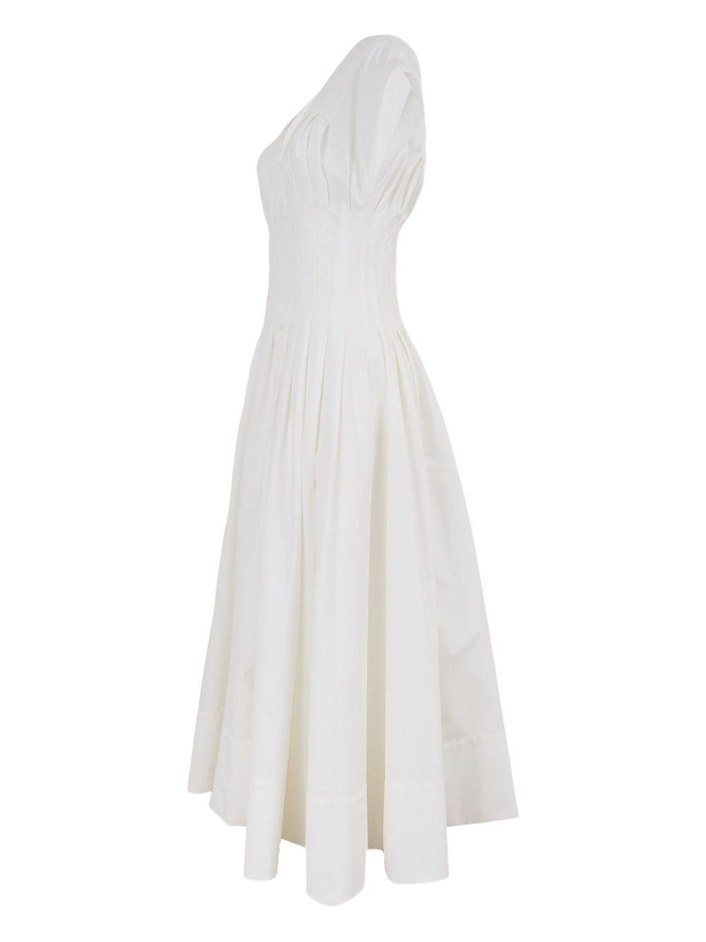 Nina V-neck pleated midi dress - 2