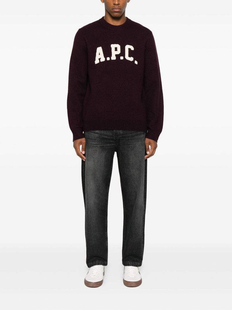 A.P.C. Jay varsity-logo crew-neck sweater outlook
