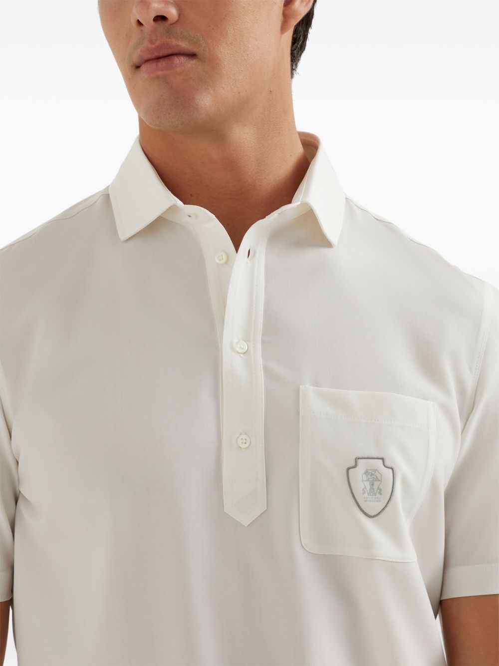 logo-appliqué polo shirt - 5