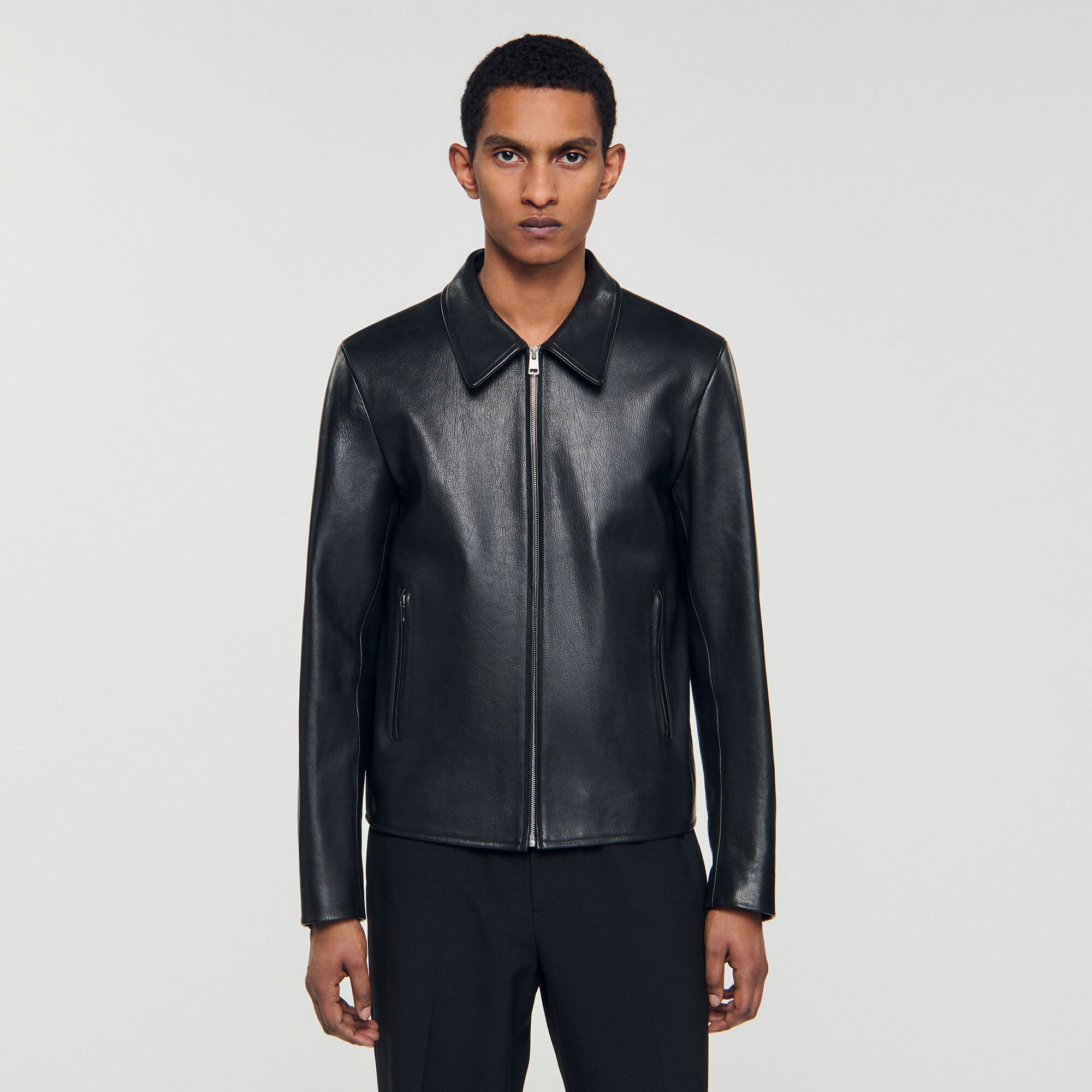 ZIP-UP LEATHER JACKET - 4