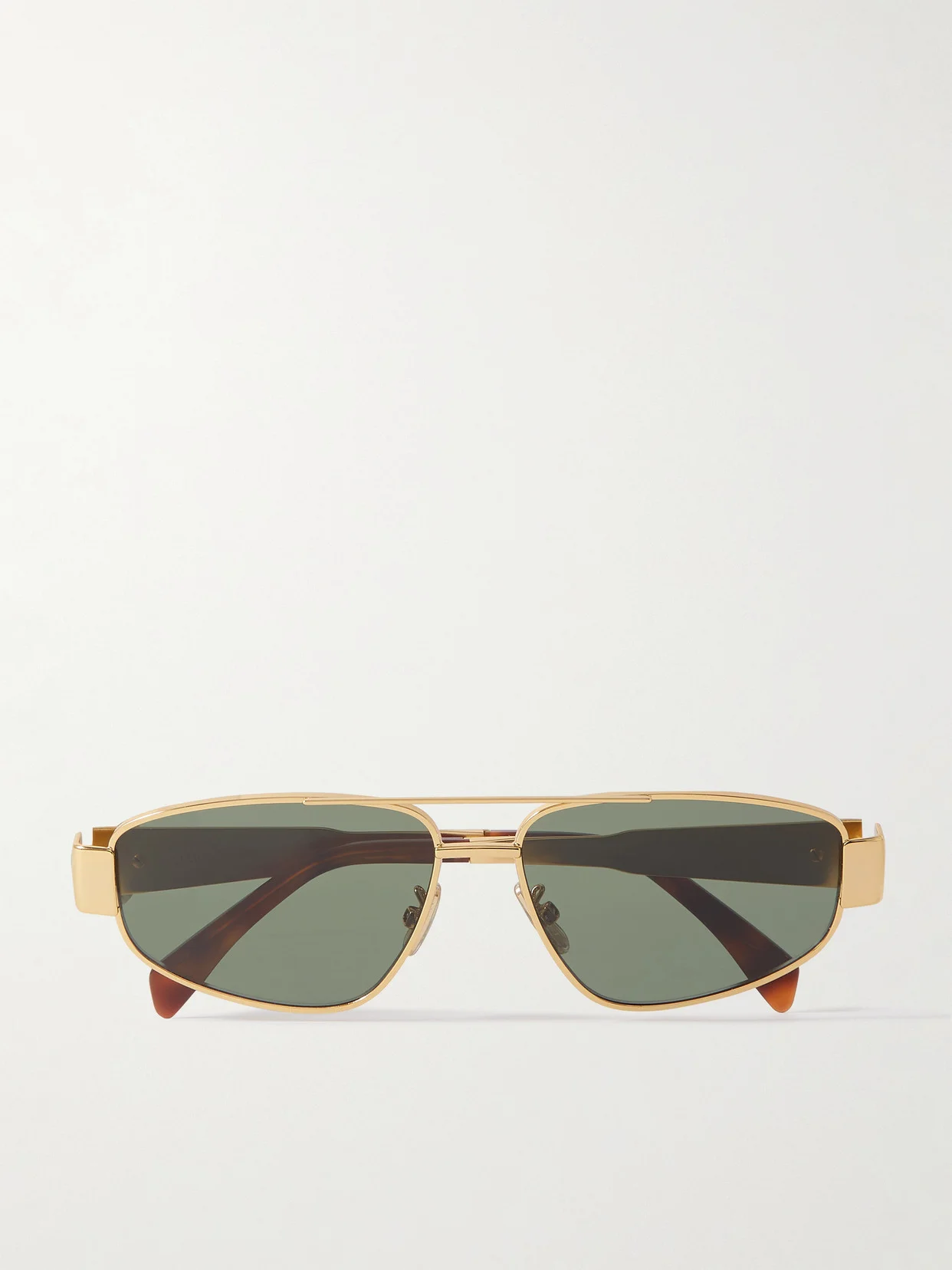 Triomphe Aviator-style Gold-tone And Acetate Sunglasses - 1