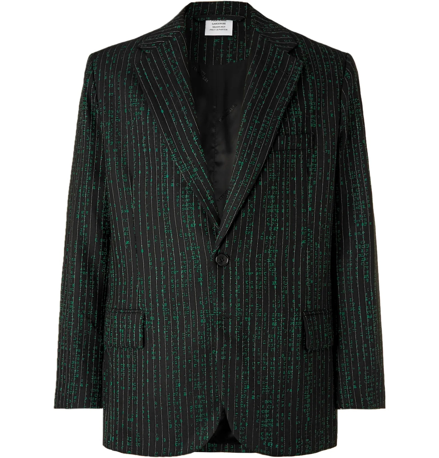 Virgin Wool-Blend Jacquard Blazer - 1