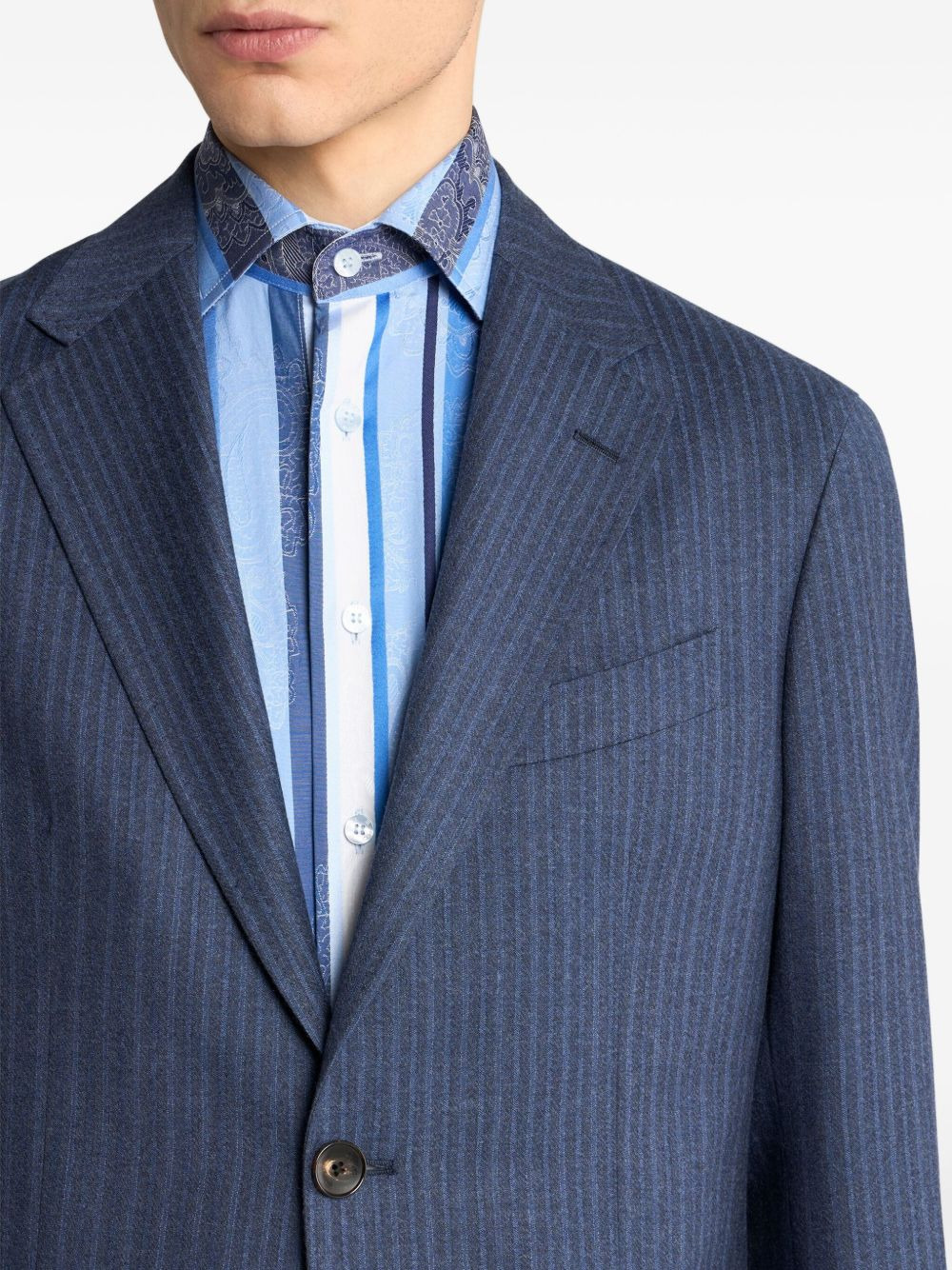 pinstripe wool suit - 4
