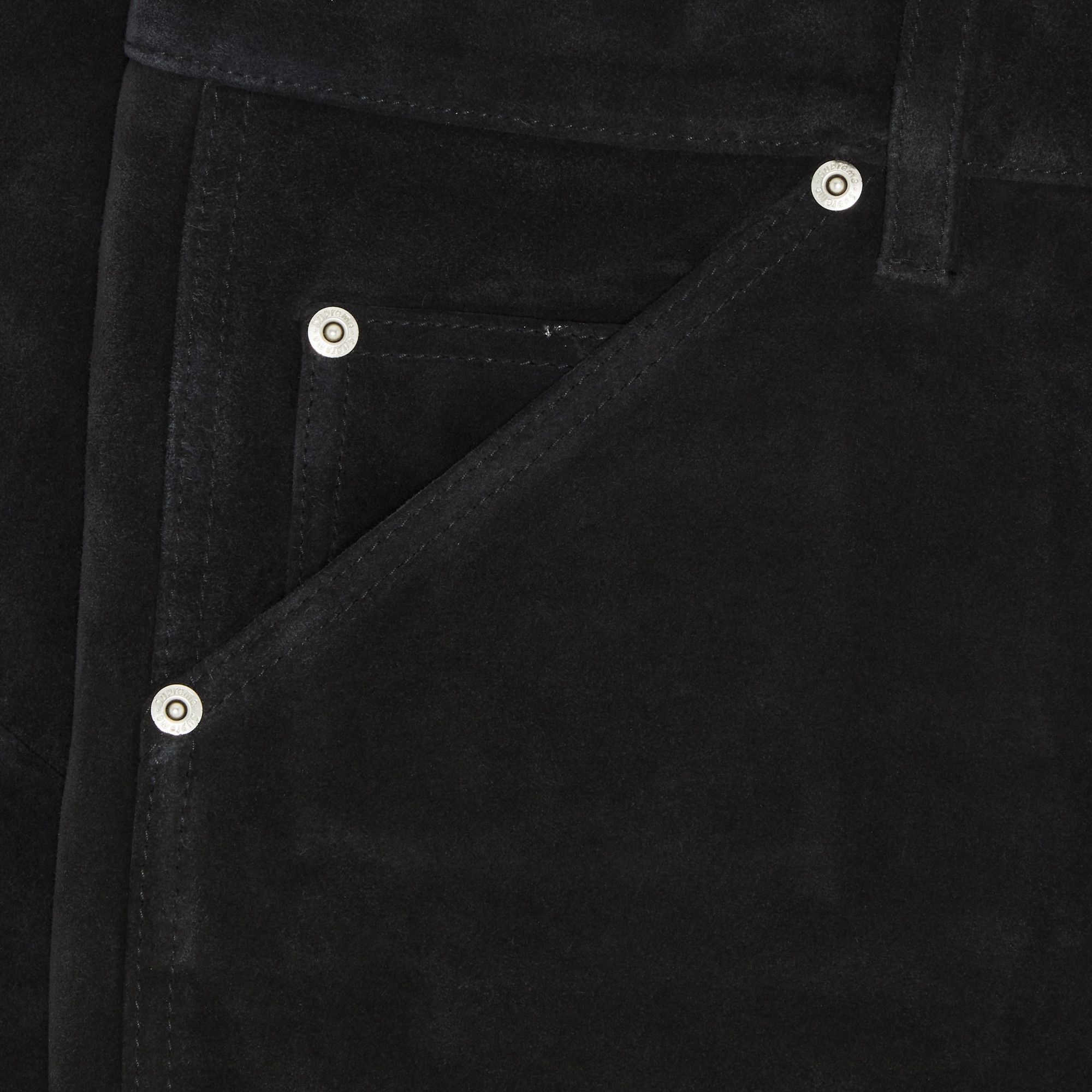 Supreme Suede Double Knee Painter Pant 'Black' - 3