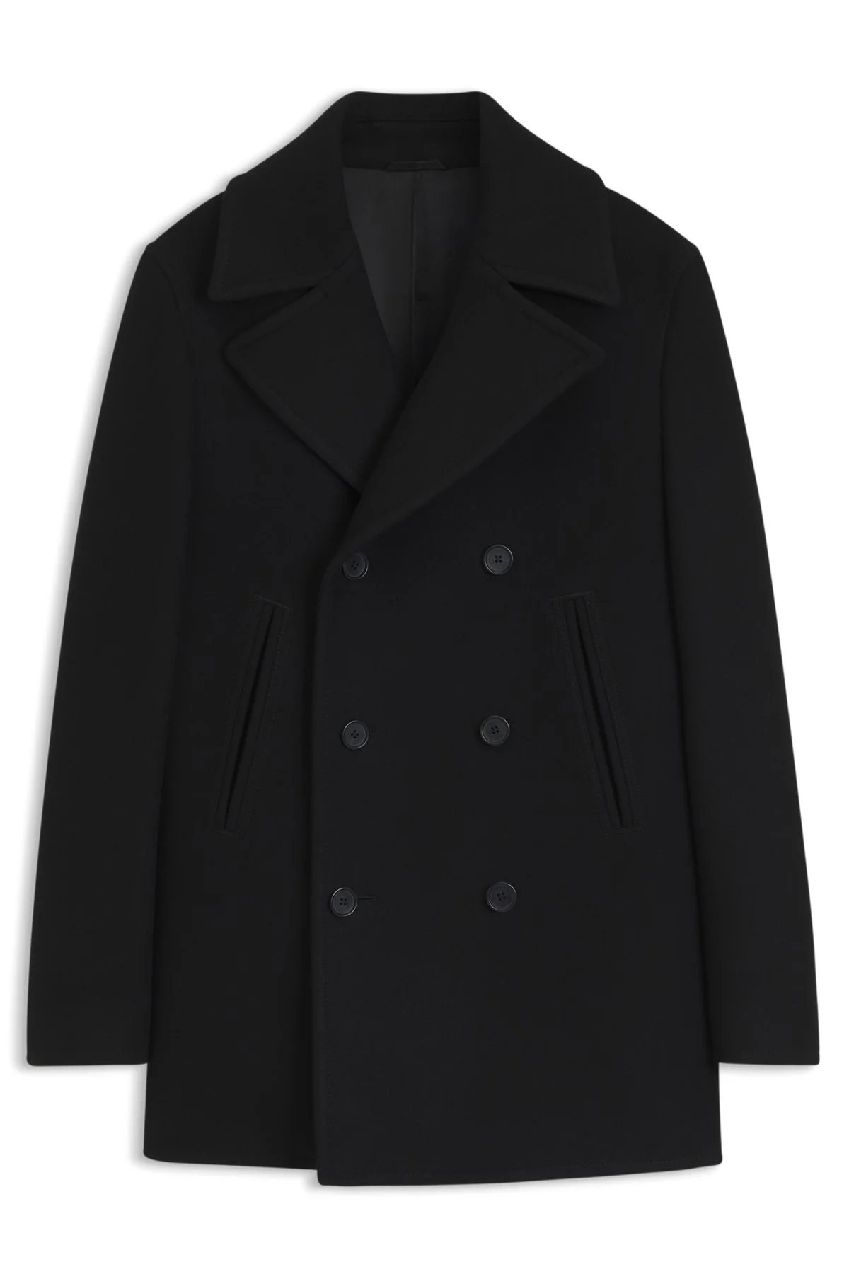 BOSS BY BECKHAM PEACOAT IN VIRGIN WOOL - 1
