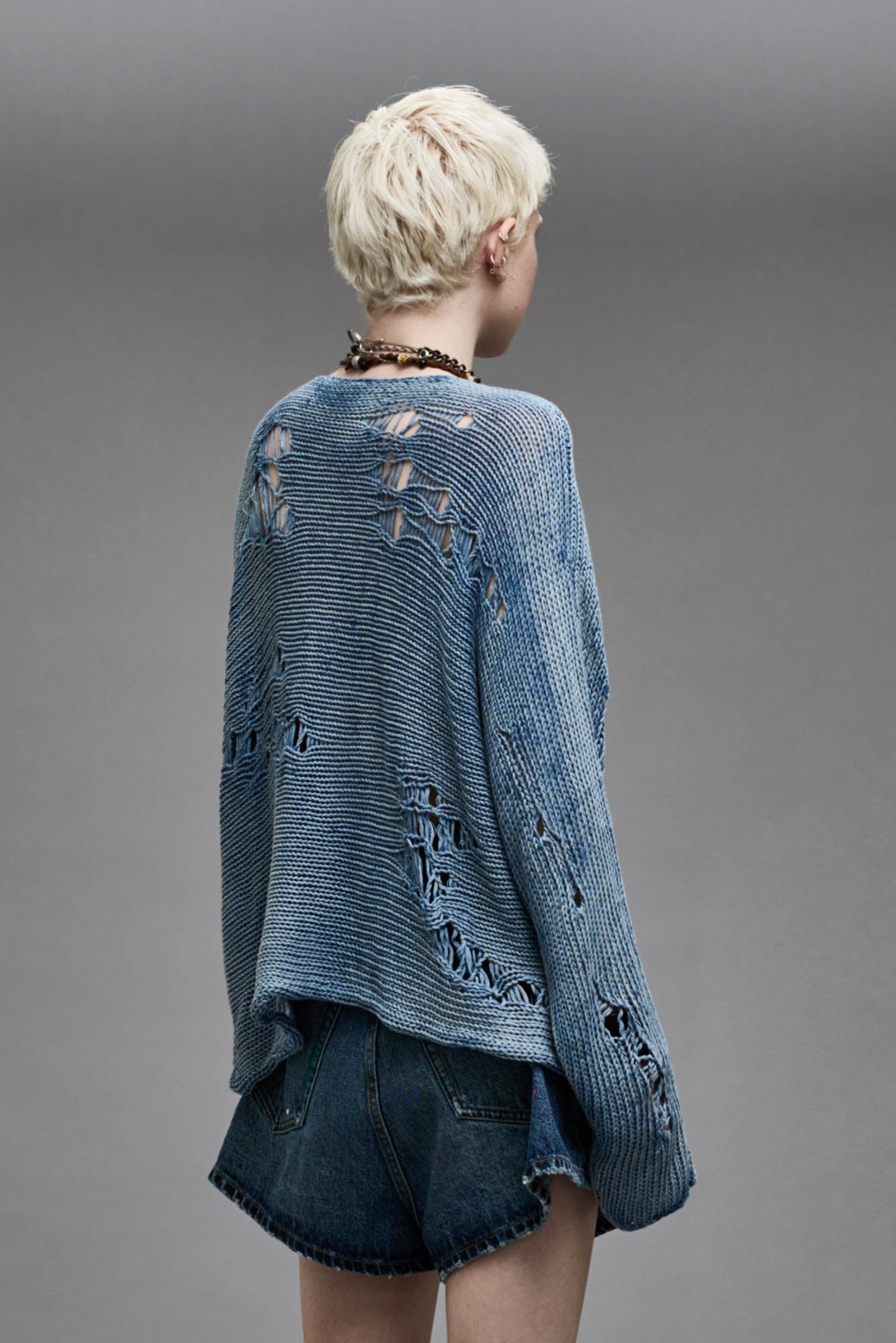 DISTRESSED BOYFRIEND CREWNECK - LIGHT INDIGO - 6
