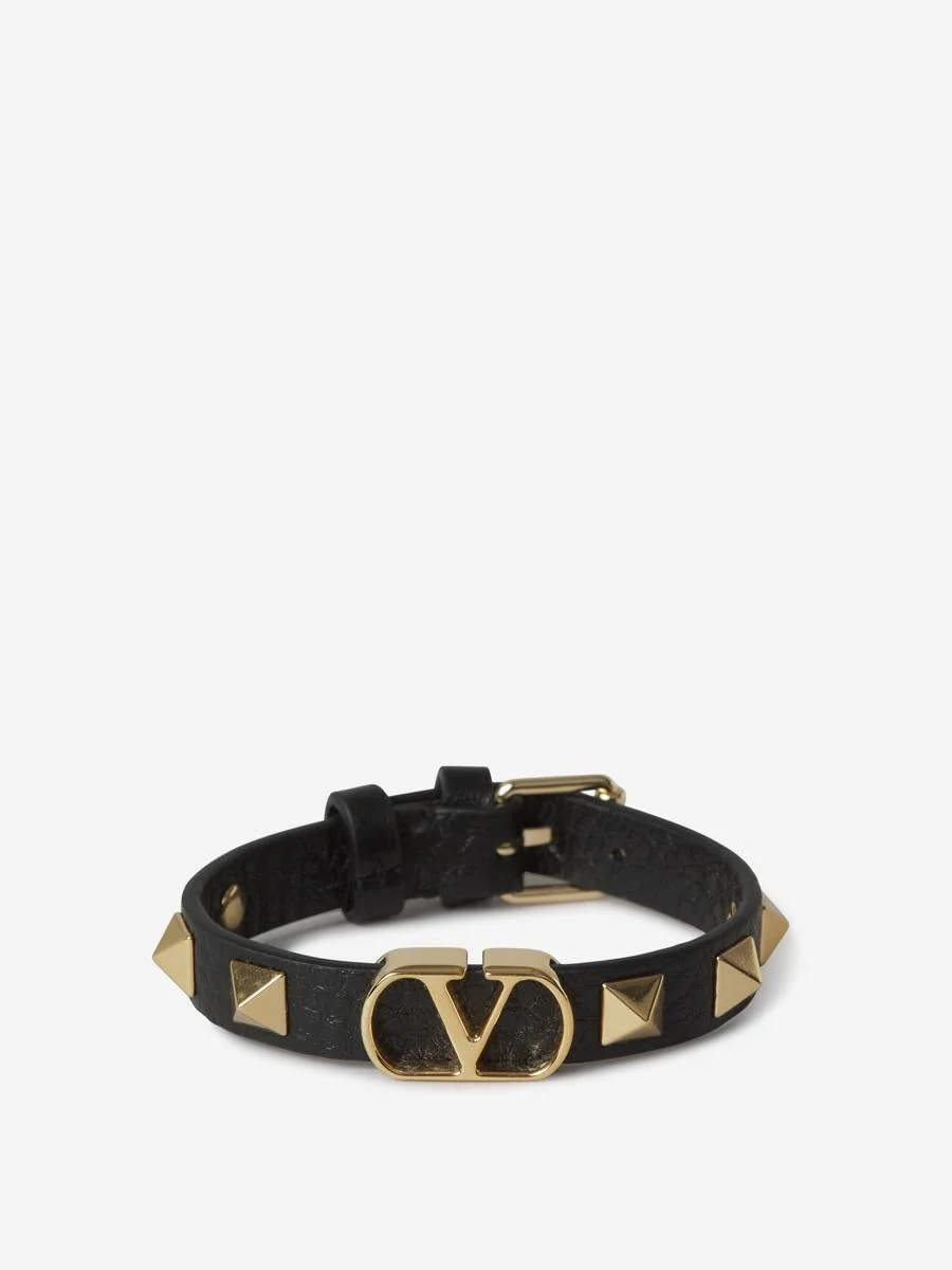 Valentino Garavani Vlogo Signature Leather Bracelet - 1