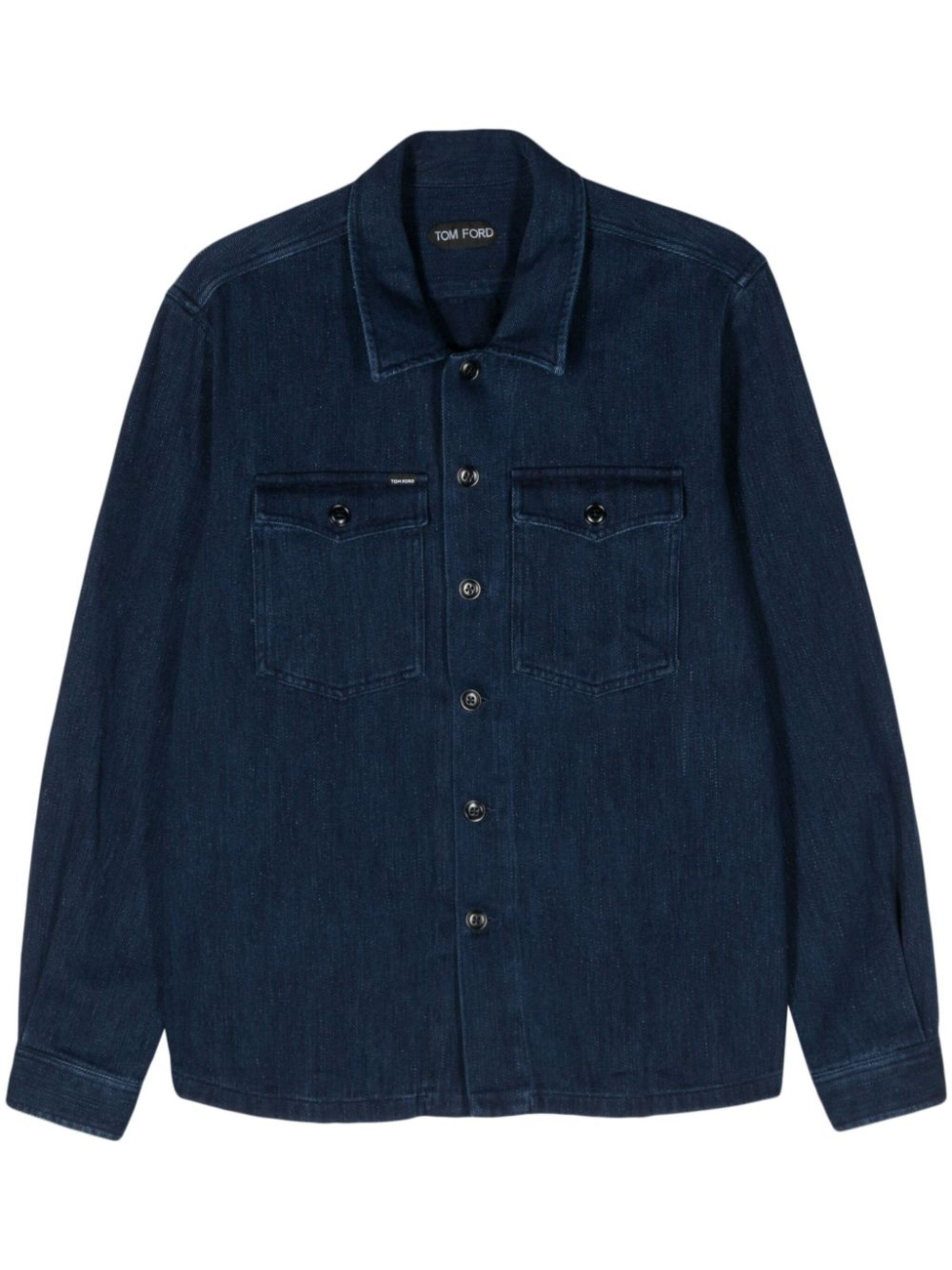 long-sleeve denim shirt - 1