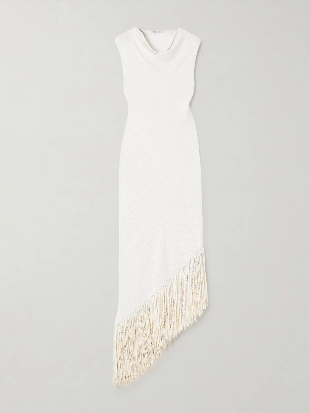 Awar Fringed Silk-bouclé Maxi Dress - 1