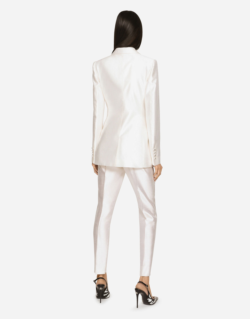 Double-breasted shantung Turlington blazer 4
