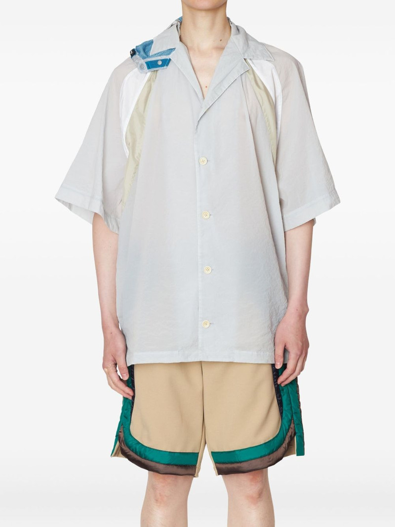 hooded panelled shirt 1