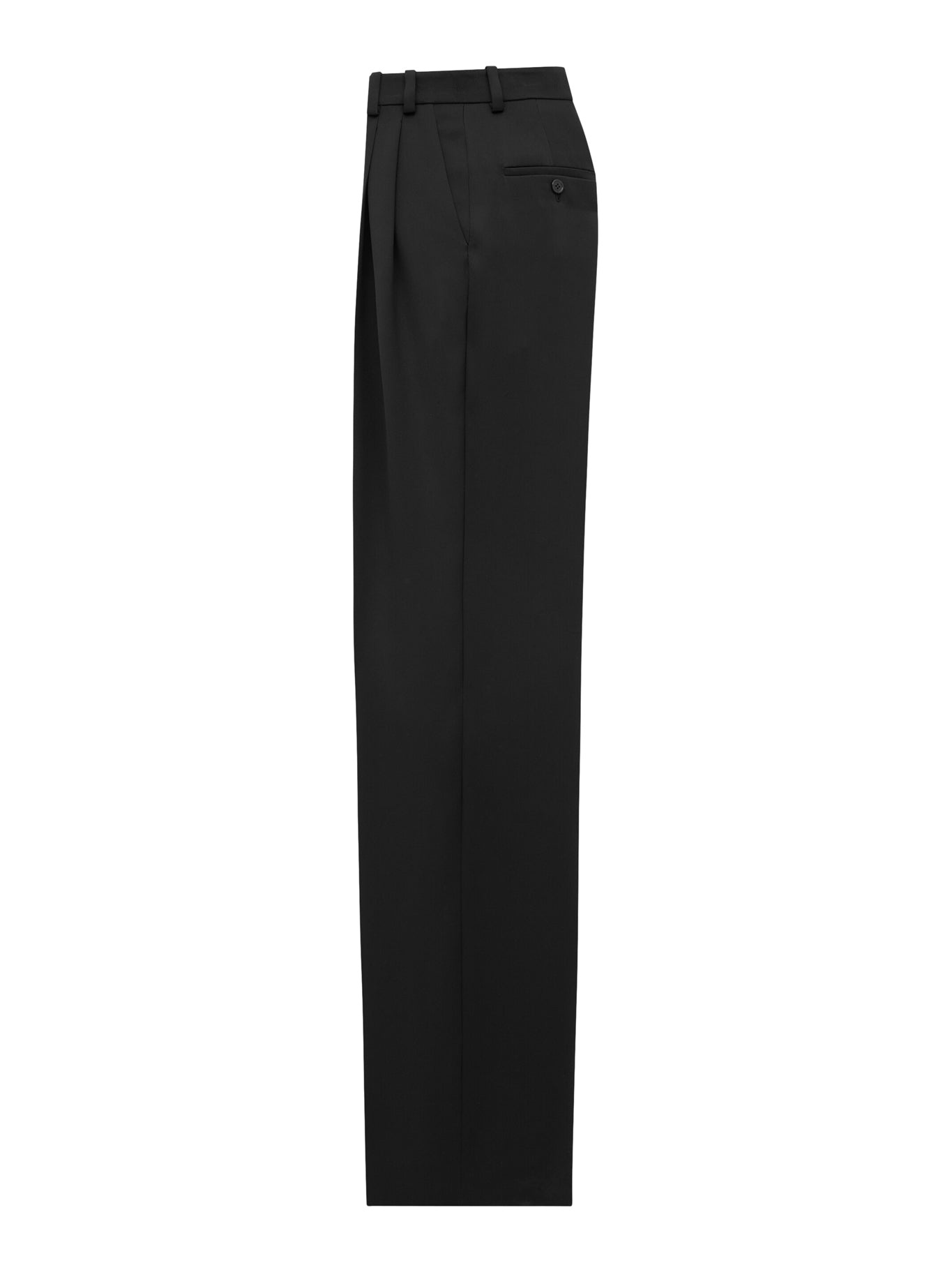 HIGH-WAISTED, STRAIGHT-LEG TROUSERS WITH DOUBLE PLEAT AND CENTRE CREASE - 3