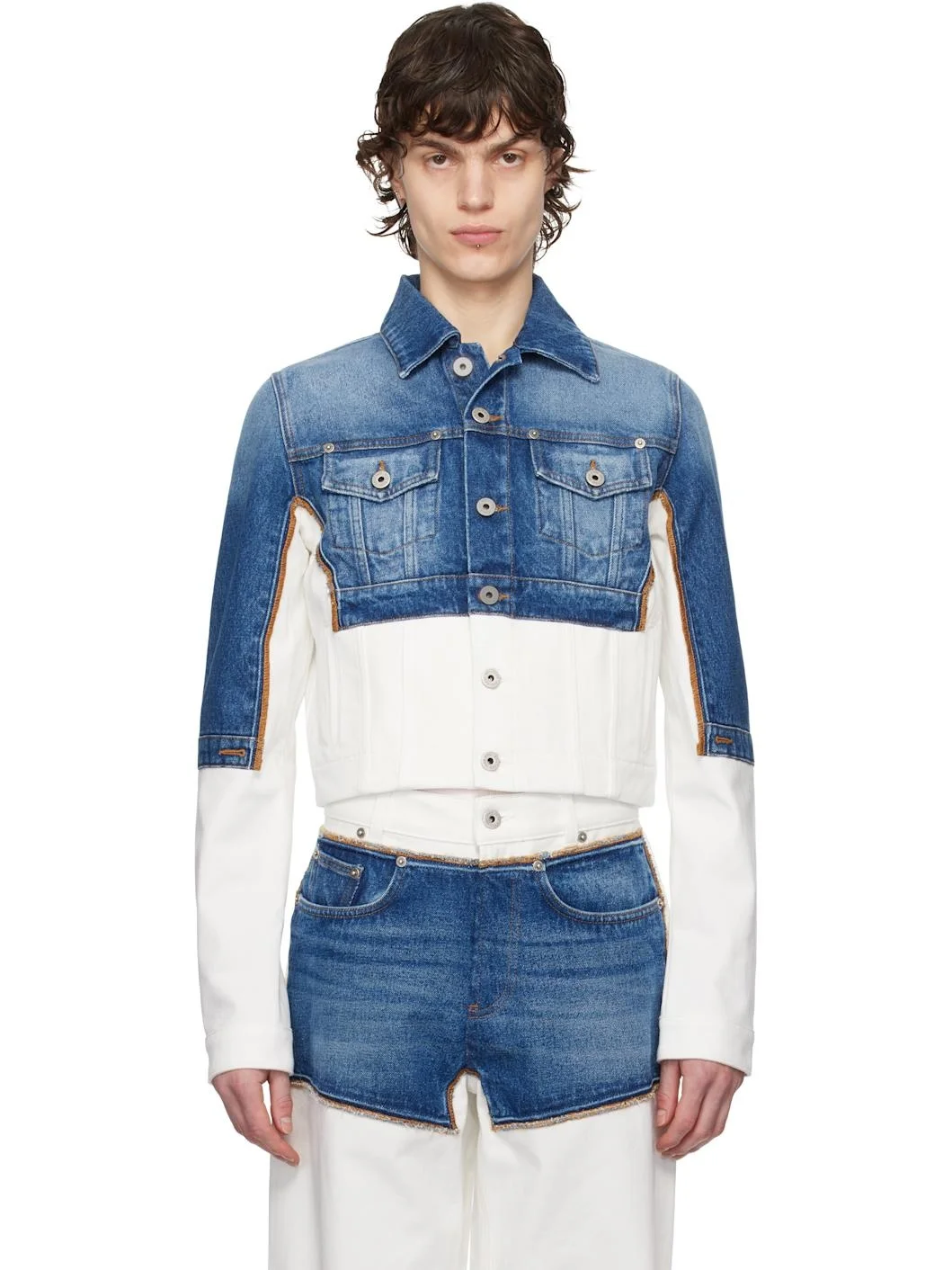 Blue & White 'The Petit Grand' Denim Jacket - 1
