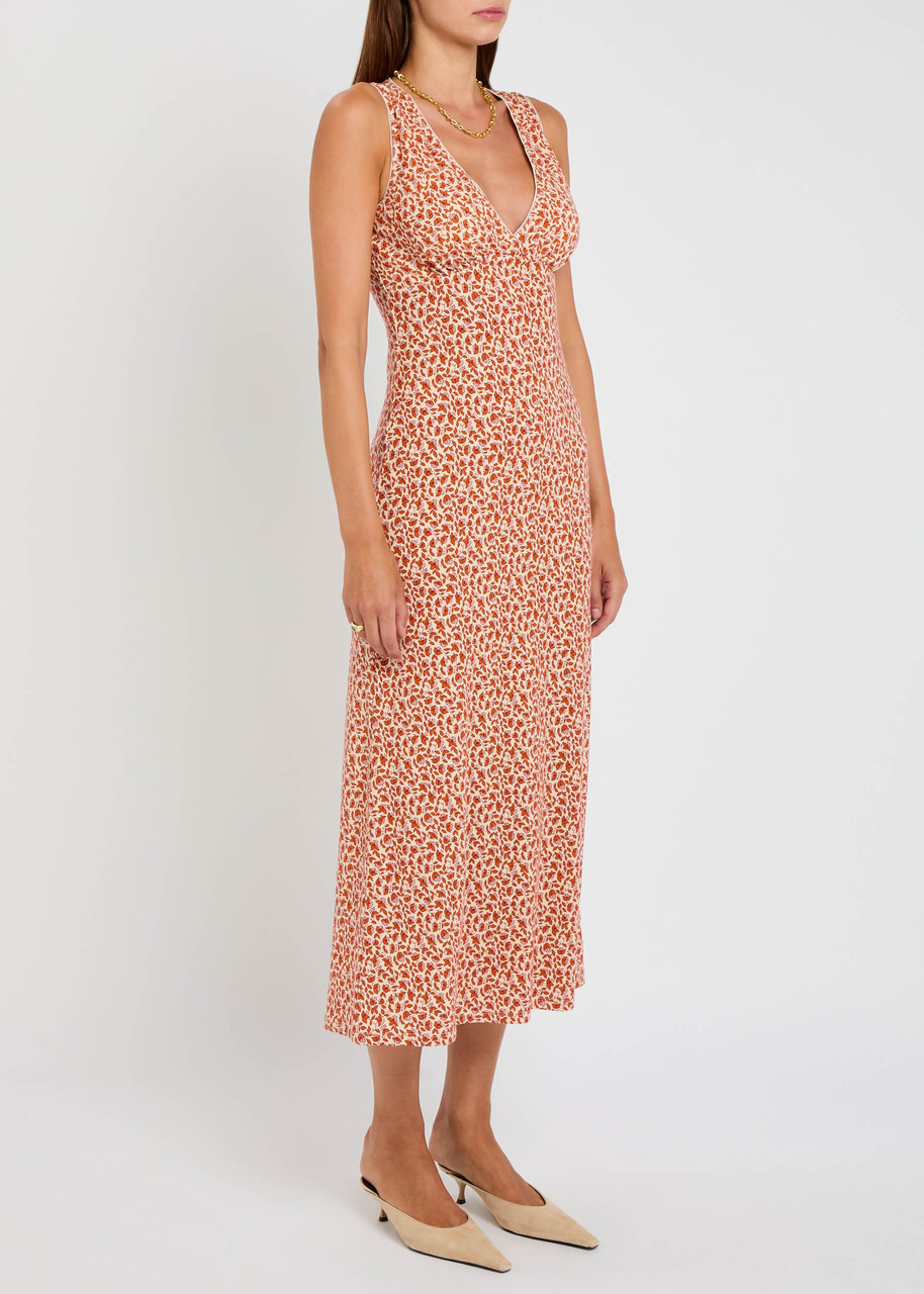 Reformation Brayden Floral-print Stretch-jersey Midi Dress - 2