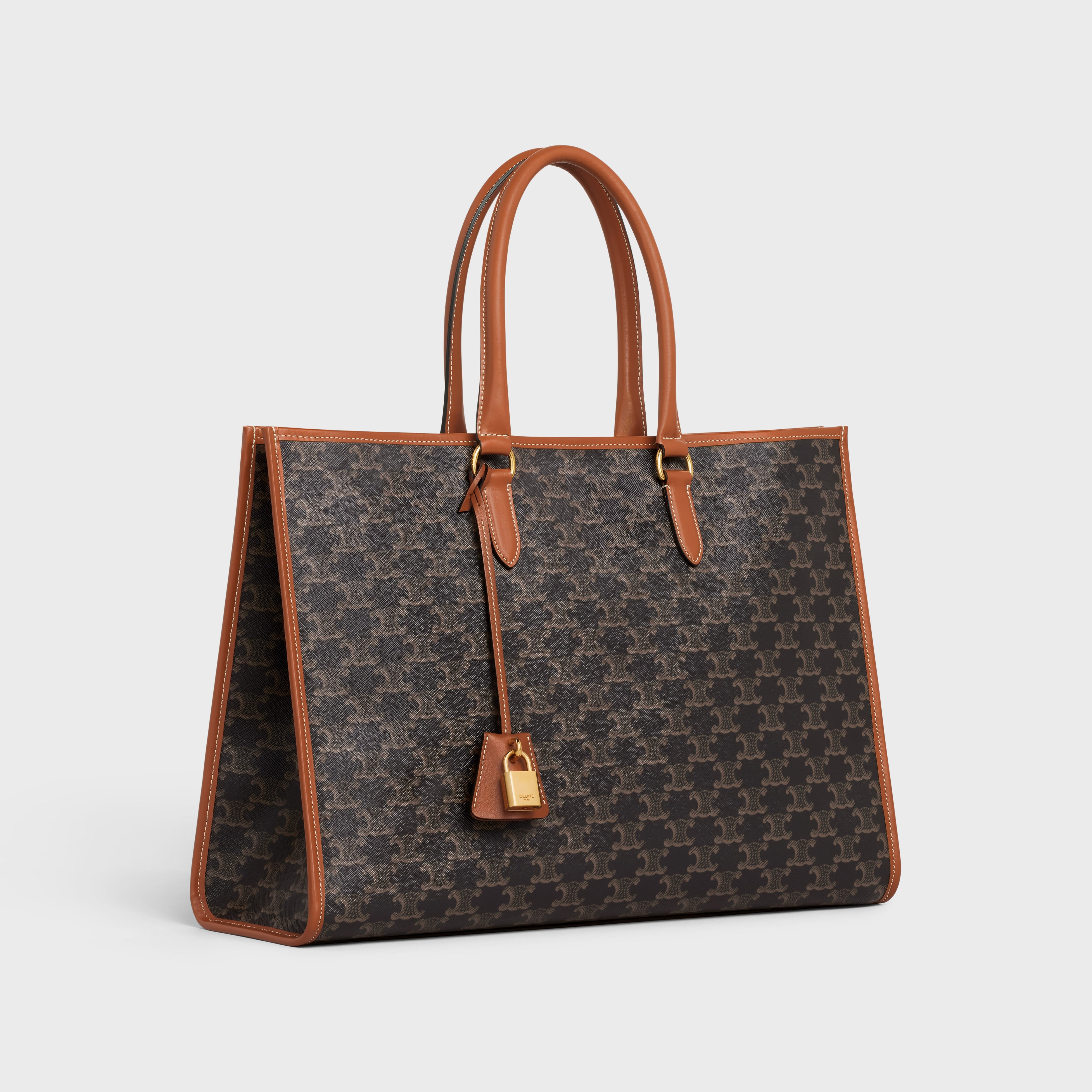 HORIZONTAL CABAS in Triomphe Canvas and calfskin - 2