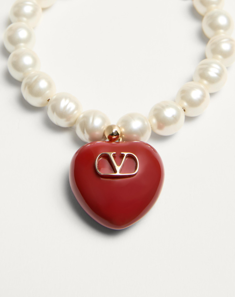Valentino COEUR ROYAL BRACELET IN METAL, ENAMEL AND BEADS outlook